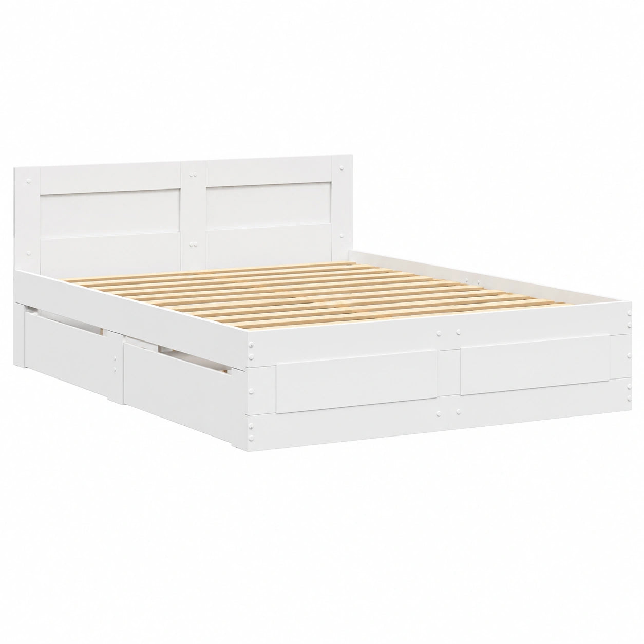 Bettgestell – 140 × 200 cm, mit Stauraum, mit Lattenrost, aus Holzwerkstoff