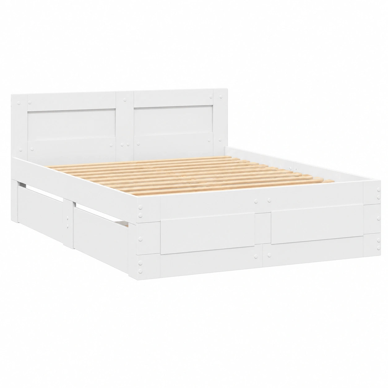 Bettgestell – 120 × 200 cm, mit Stauraum, mit Lattenrost, aus Holzwerkstoff