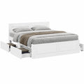 Bett – 120 × 200 cm, mit Stauraum, mit Schubladen, mit Bettkasten, aus Holz, für Schlafzimmer und Jugendzimmer