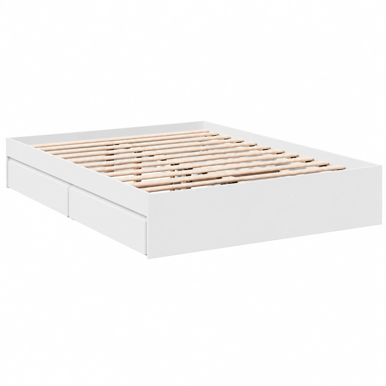 Bettgestell – 140 × 200 cm, mit Schubladen, mit Lattenrost, aus Holzwerkstoff, für Schlafzimmer