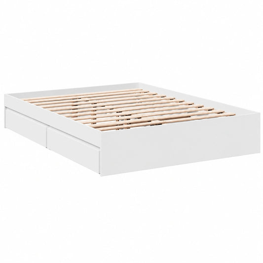 Bettgestell – 140 × 200 cm, mit Schubladen, mit Lattenrost, aus Holzwerkstoff, für Schlafzimmer