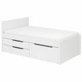 Bett – 140 × 200 cm, mit Stauraum, mit Schubladen, mit Lattenrost, aus Massivholz und Kiefernholz