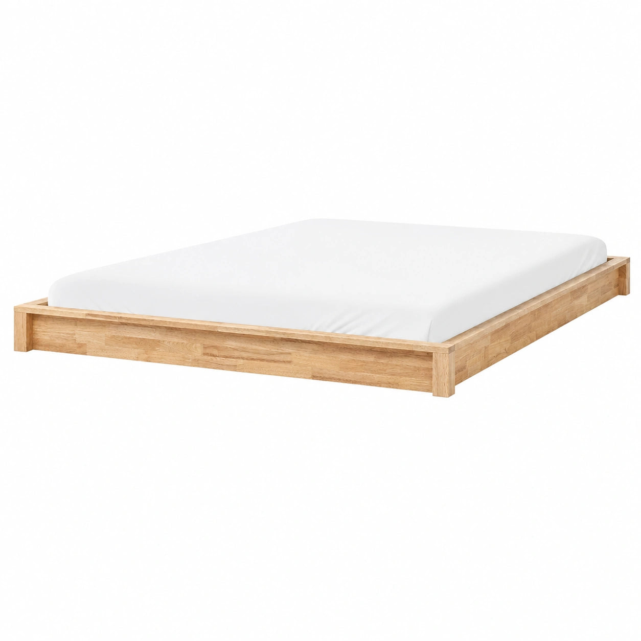 Bett – 180 × 200 cm, mit Lattenrost, aus Holz, Hellbraun