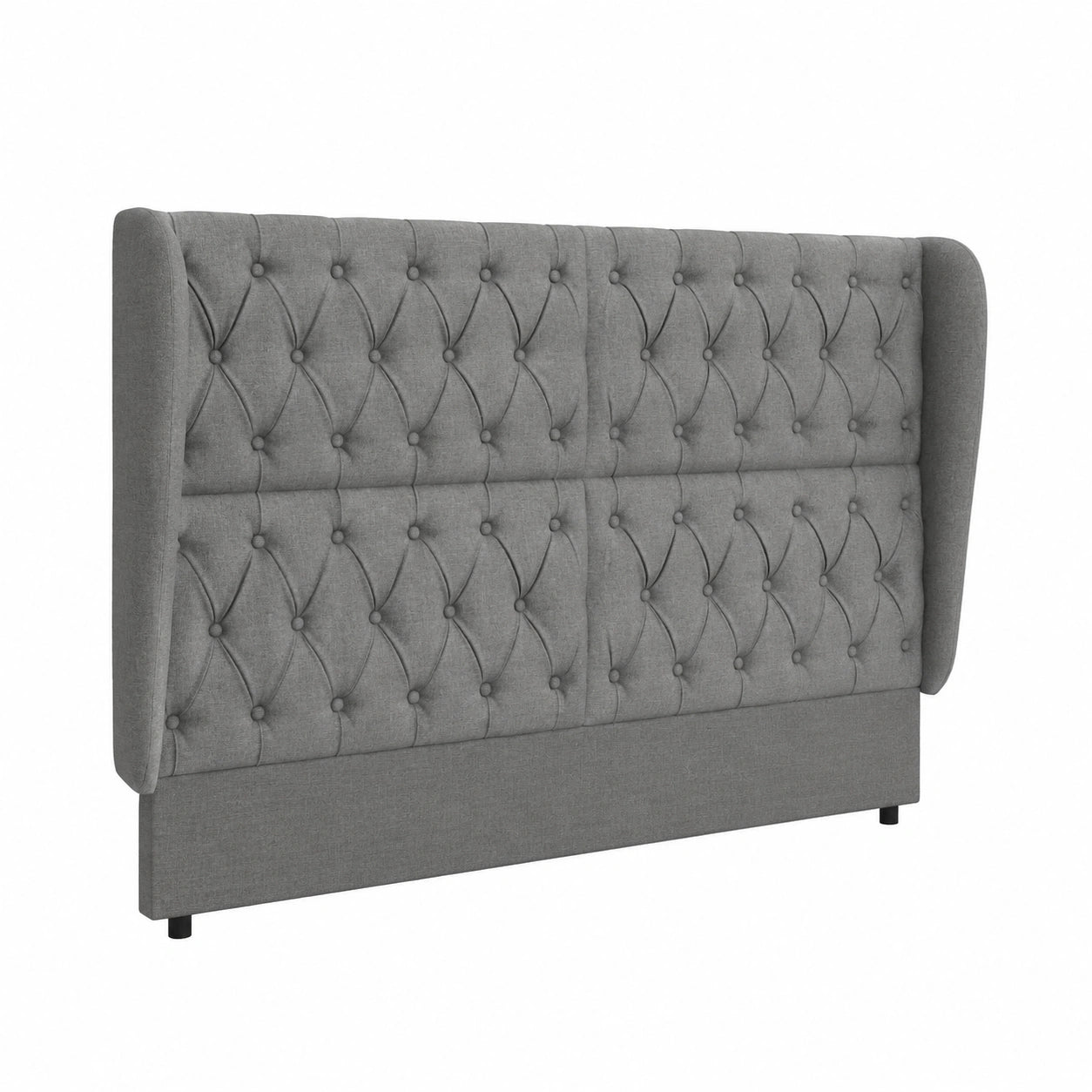Kopfteil – 128 cm, gepolstert, Dunkelgrau