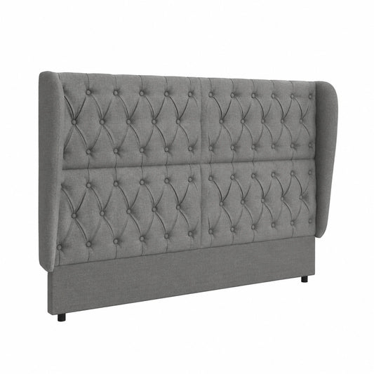 Kopfteil – 128 cm, gepolstert, Dunkelgrau