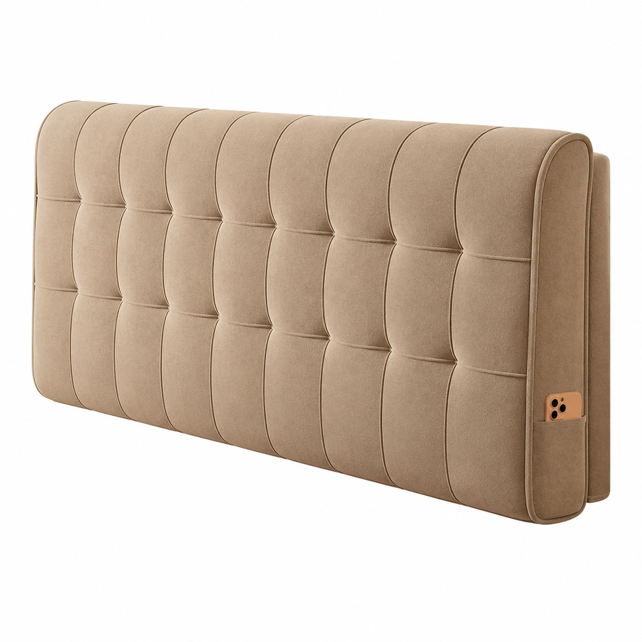 Kopfteil – 119 × 58 × 5 cm, gepolstert, mit Rückenlehne, für Schlafzimmer