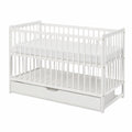 Babybett – 60 × 120 cm, höhenverstellbar, mit Schubladen, mit Lattenrost